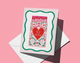 Floral Matchbox Love Card | Anniversary Greeting