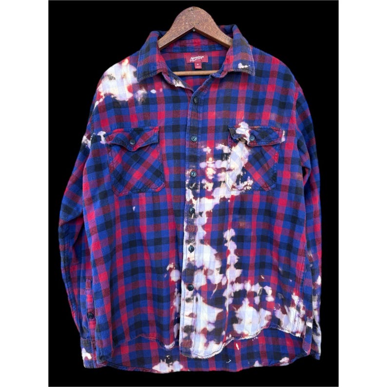 Floral Folk Art Flannel Shirt| Upcycled Oversized XL Flannel | Wearable Art image 5
