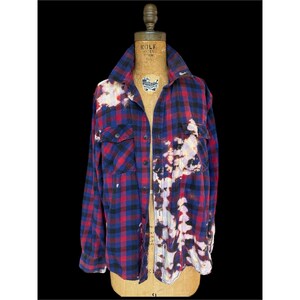 Floral Folk Art Flannel Shirt| Upcycled Oversized XL Flannel | Wearable Art image 3