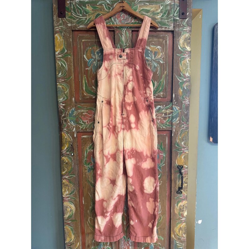 Upcycled Angel Jumpsuit XS Free People Pink Hand Distressed Cotton image 7
