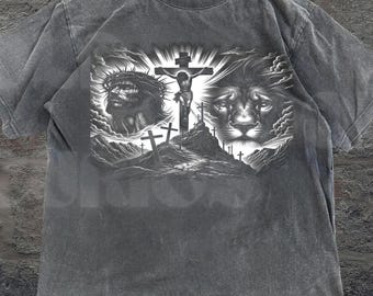 Jesus Vintage 90s Graphic Shirt, Christian Easter Shirt, Halftone Graphic Tee, He Has Risen Shirt, Resurrection Shirt, Vintage Easter Shirt