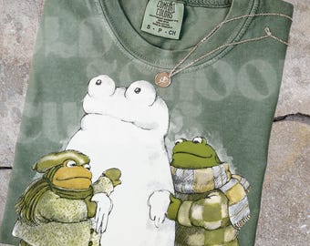 Comfort Colors® Frog And Toad Shirt, Christmas Frog And Toad Shirt, Vintage Classic Winter Tee, Retro Frogs Shirt, Frog 90s Graphic Shirt