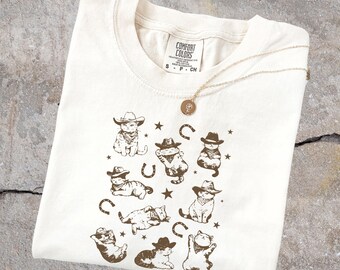 Vintage Cowboy Cat Shirt, Retro T-Shirt, Retro 90s Western Shirt, Rodeo Shirt, Wild West Kitten Shirt, Funny Gag Gift Shirt, Meme Shirt