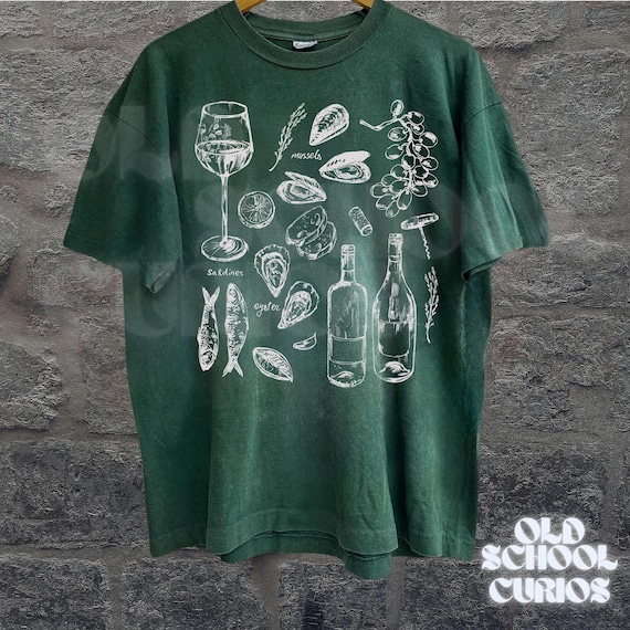 Vintage La Dolce Vita, Italy Shirt, Ciao Bella, Sardines, Tomato Girl Summer Tee, Tinned Fish Shirt, Mermaidcore Shirt, Ocean Inspired Shirt