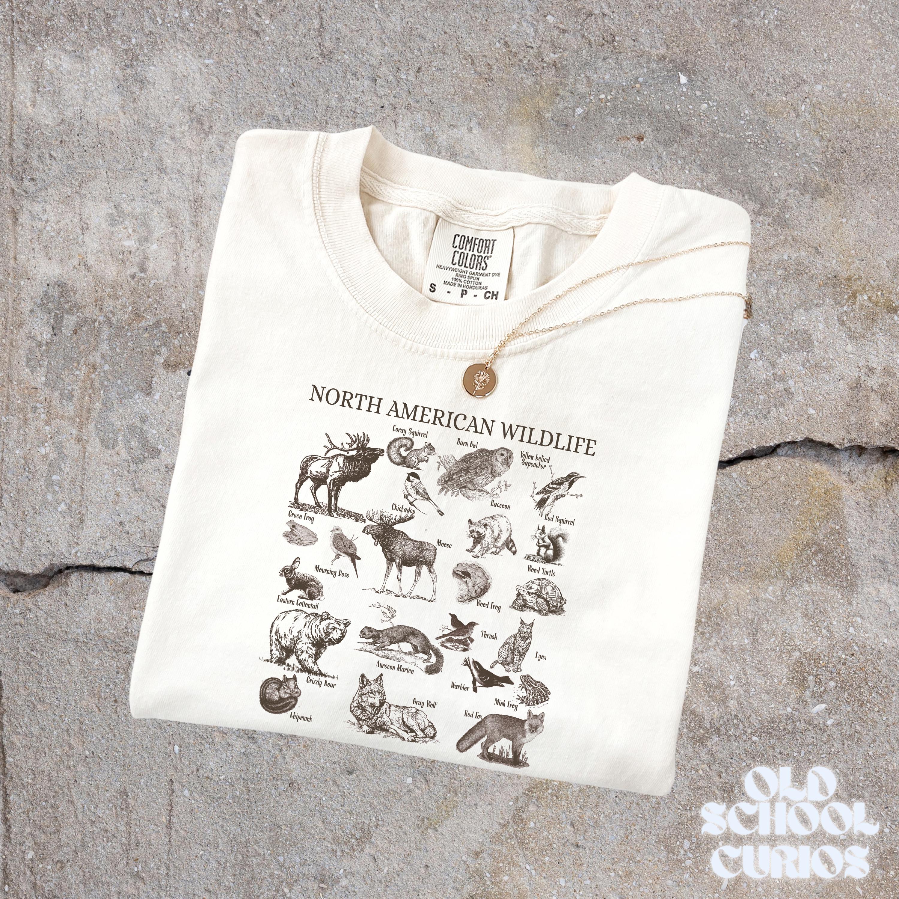T-shirt Vintage 90s – North American Trails – Cerf – Rouge – Taille XL – 100% Coton USA