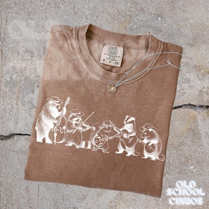 Comfort Colors® Animal Band Shirt, Funny Forest Animals Playing Instruments Shirt, Vintage Music Lover Gift, Cute Animal Graphic T-Shirt bild 3
