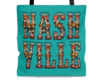 Western Nashville Tote Bag, Bachelorette Party Bag, Girls Trip Canvas Bag, Gift for Her, Country Shopping Bag, Birthday Gift Tote Bag