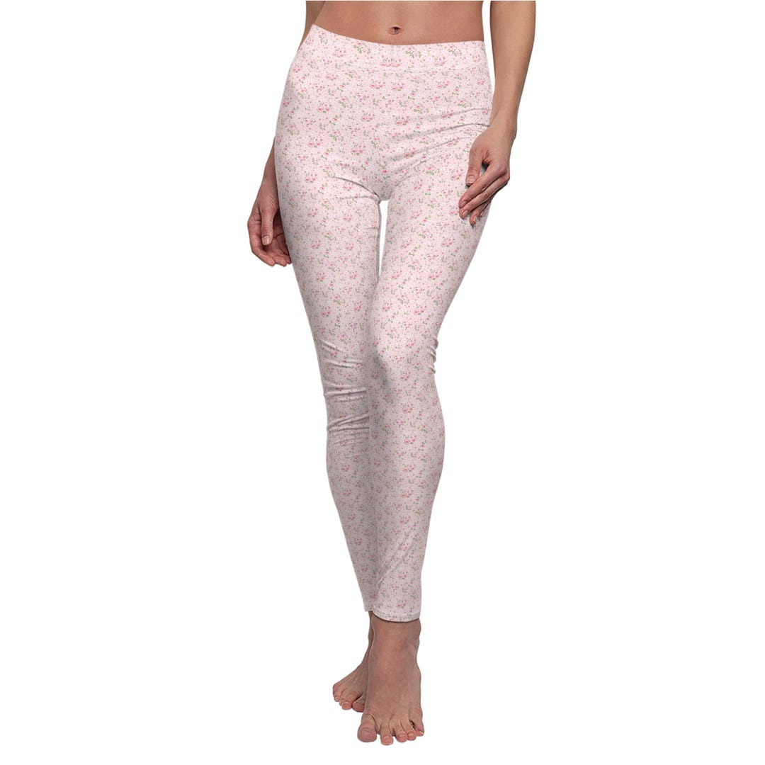 Vintage Pastel Floral Print Women's Leggings