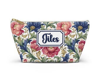 Mahjong Tile Bag Vintage Floral | Game Night Tile Storage Bag | Mahjong Bags for Tiles | Accessory Bag | Mahjong Gift Game Tile Pouch MAJ005