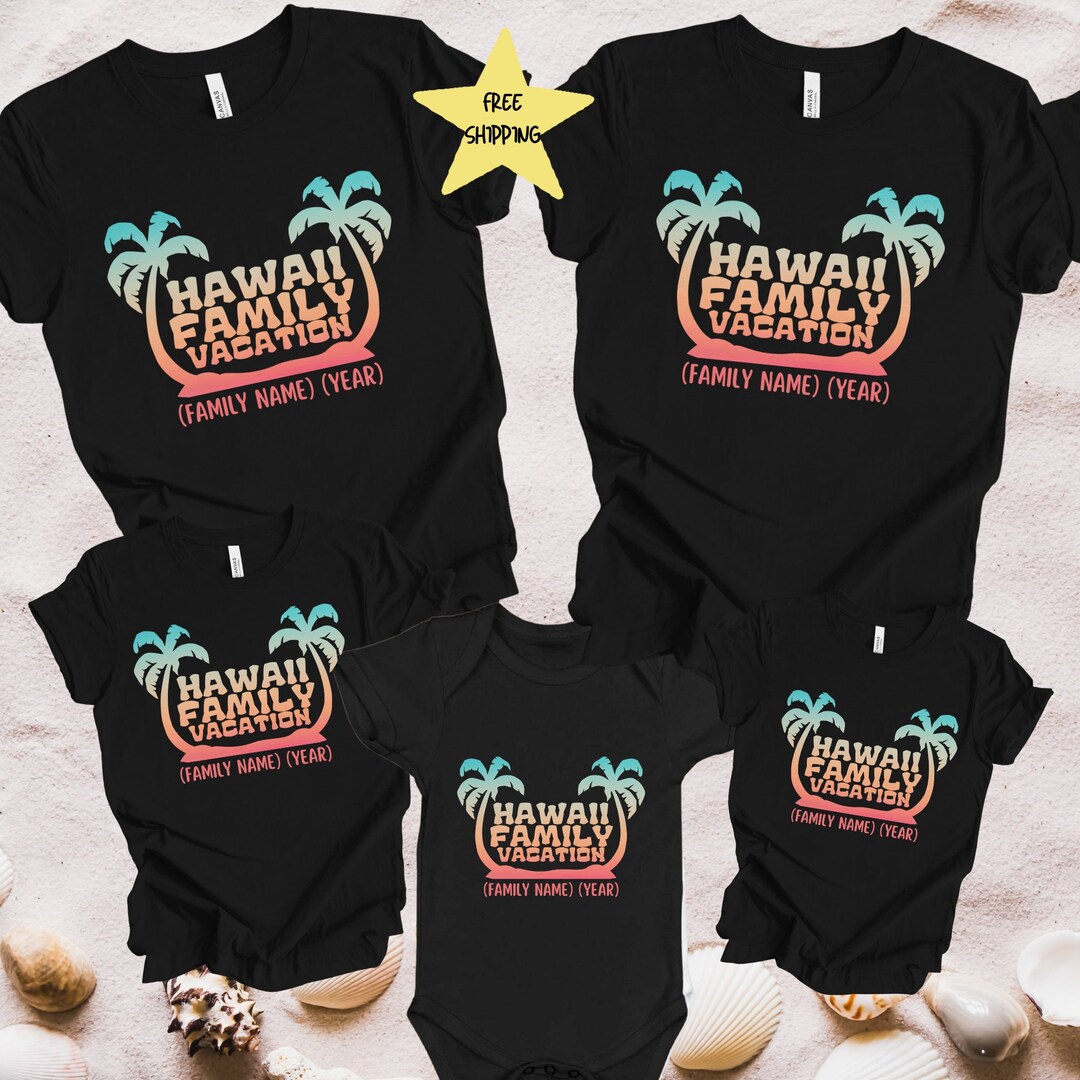 Personalized Hawaii Family Vacation Shirt , Matching Family Vacation ...