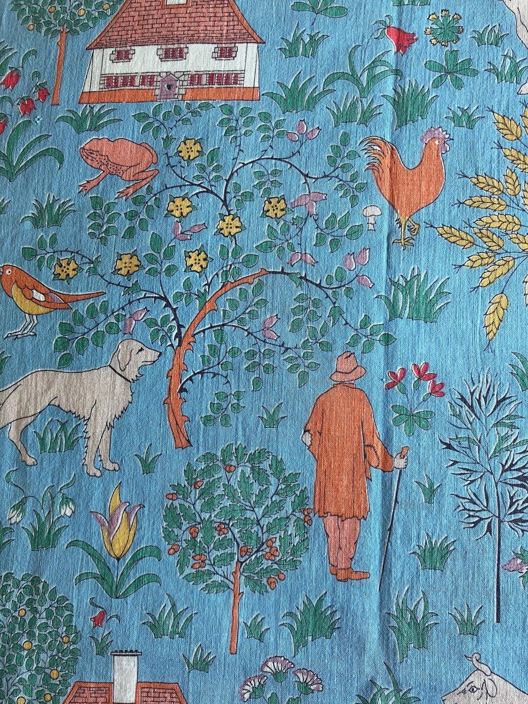 Rare Nursery Rhyme Curtain Panel 1988 Great Britian Some Etsy