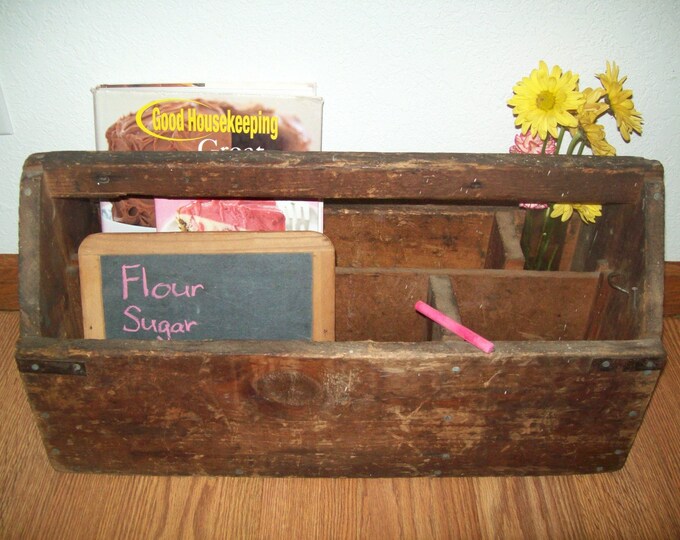 Vintage Wood Tool Caddy Etsy