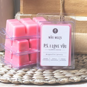 Wax Melts PS I Love You - Natural Coco Tarts Cubes Clamshell Magnolia Cherry Blossom Peony