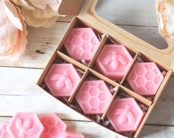 Magnolia Peony Bergamot Amber Wax Melts PS I Love You | Scented Floral Honeycomb Wax Melts | Strong Scented Tarts | Pink Wedding Favors