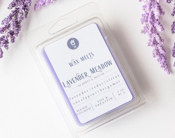 Lavender Medows Scented Wax Melts | Mothers Day Gift Under 10 | Gift for Mom | Strong Scented Tarts | Natural Coconut Wax Lavender Melts