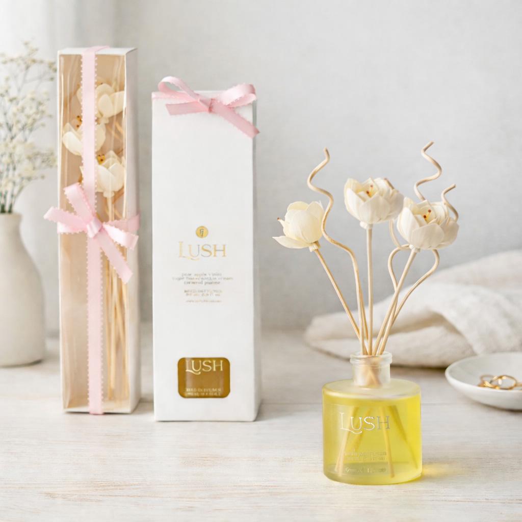 Lush Diffuser LUSH Pear Mascarpone Reed Diffuser, Floral Gourmand Home Fragrance ...
