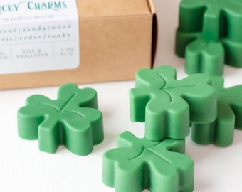 Lucky Charms Wax Melts | St.Patricks Day Wax Melts | Shamrock Tarts Coconut + Sandalwood + Cedar + Amyris | Gift for Mom