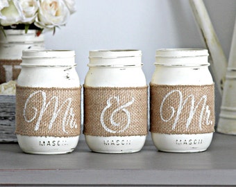 Same Sex Wedding Decor | Mr + Mr | Mrs + Mrs | Gay Wedding Decorations | Engagement Party Decor | Rustic Theme Wedding Table Centerpieces