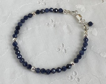 Blue Sapphire Bracelet, September birthstone