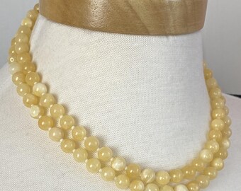 Yellow Gemstone Necklace:  Calcite Jewelry
