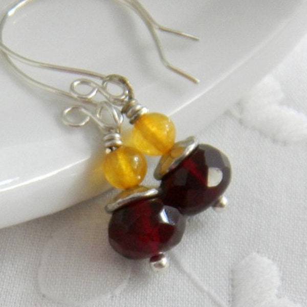 VA Tech Hokies Earrings, School Spirit Jewelry, Marroon and Orange Dangle Earrings