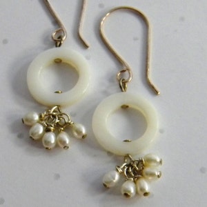 J. Mills Mother of Pearl Cluster Earrings main image 1