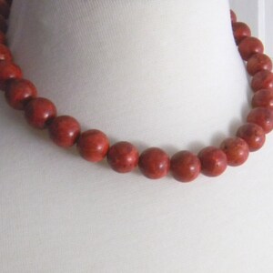 Chunky Red Sponge Coral Necklace, Womens Fashion Jewelry bild 6