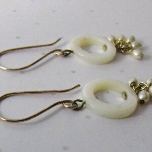 J. Mills Mother of Pearl Cluster Earrings