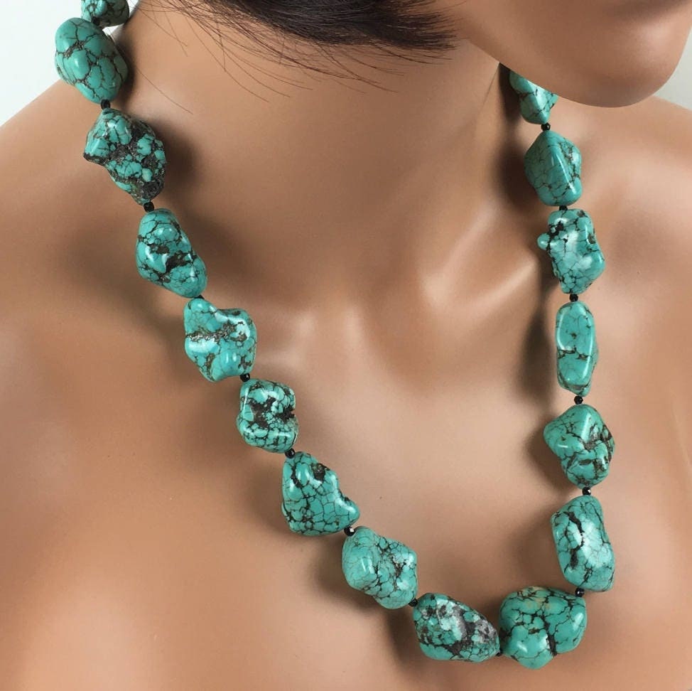 PREORDER - Braided leather necklace with turquoise nugget – Renee Piatt  Collection