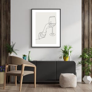 Black and White Wine Printable Art, Wine Lovers Wall Art, Bar Cart Decor, Wine Glass Art Print, Celebration Digital Download, Wine Art