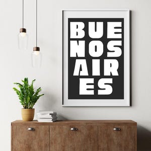 Orange Buenos Aires Wall Art, Digital Print, Argentina Travel Poster, Instant Download, Argentine Home Decor, Urban Cityscape Argentina Art