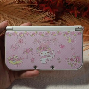 Kawaii Sakura Bunny 3DS Cover | Cute Pink Cherry Blossom Case for Nintendo 3DS / XL / LL | Soft Girl Floral Protective Shell