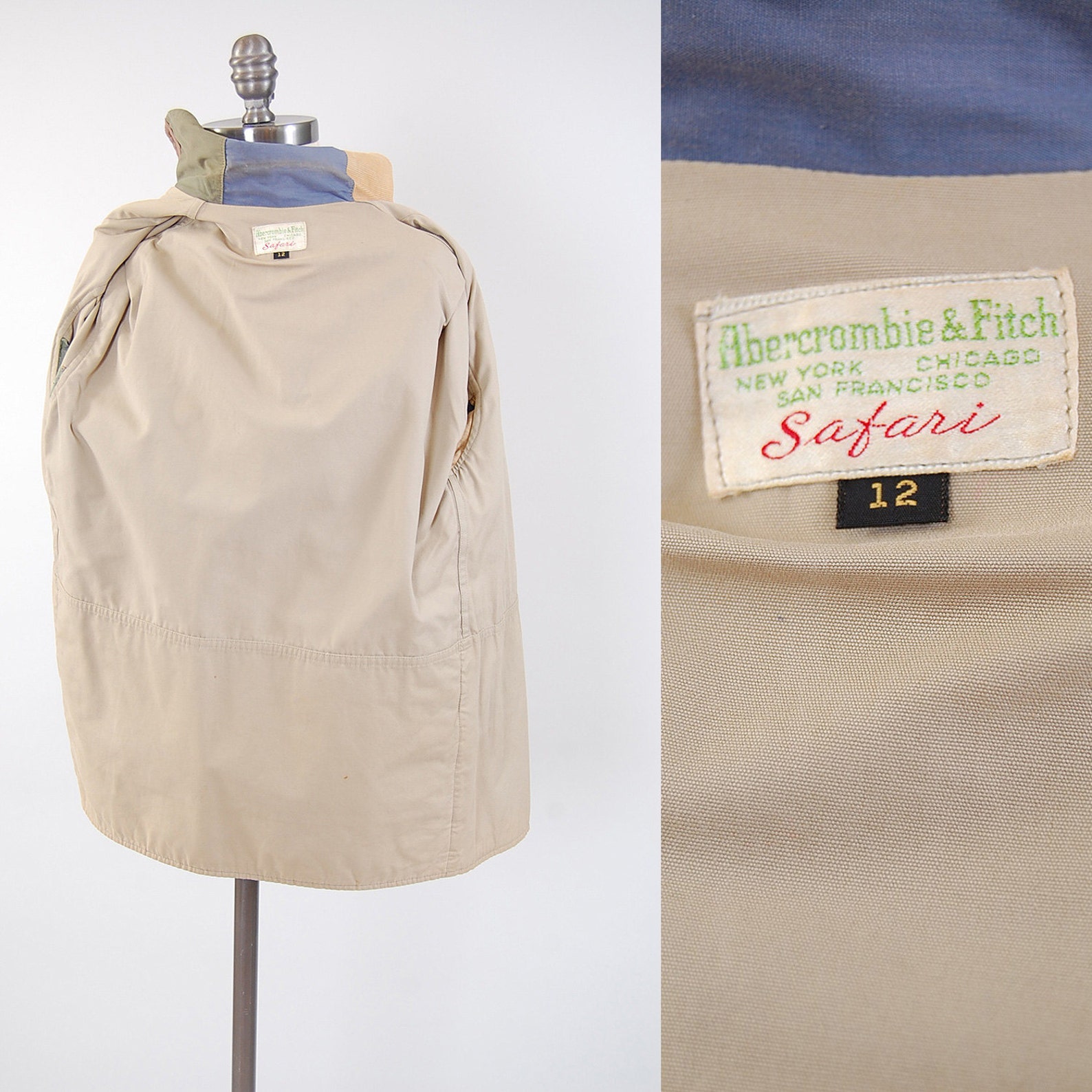 Vintage 60s Abercrombie and Fitch SAFARI patchwork jacket / | Etsy