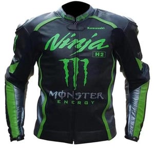 Kawasaki Ninja H2 Motorbike Racing Leather Jacket