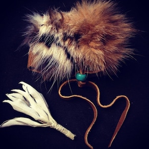 BOBCAT Bundle Animal Spirit Totem Medicine Pouch - Keeper of Silence & Secrets - Sacred Medicine Bundle