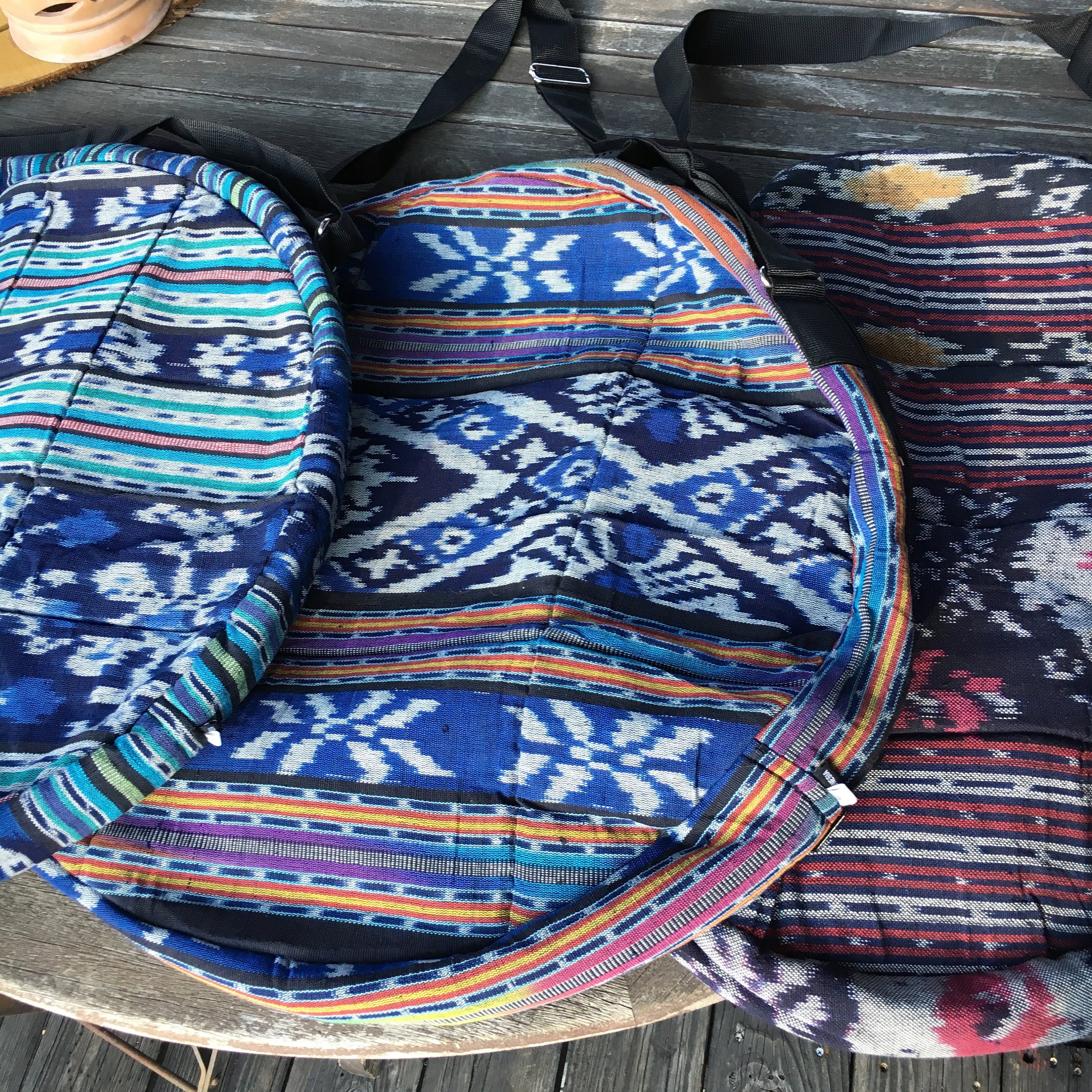 Large Drum Bag: Tribal Ikat Padded Case (up to 24.5" Diameter)
