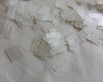 New Item -- 7g of 10x4 mm Two Holes Rectangle Sequins in Satin Pearl Color