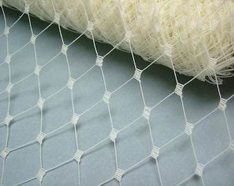Weekly Promos -- 1 Yard 12 inches wide IVORY English Merry Widow Veiling