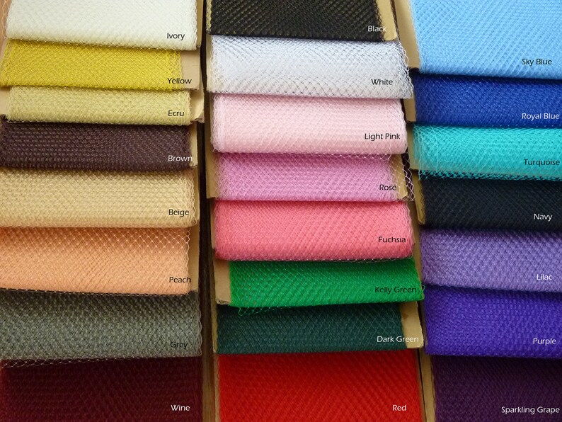 Weekly Promos Any colors of 10 Yards 9 inches wide Russian/French Veiling image 3
