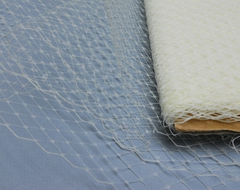 1 Yard 9 inches wide IVORY Birdcage Russian/French Veiling -- USA with Delivery Confirmation