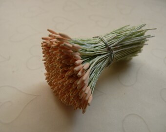 New Item -- One bundle of Floral Stamen with Matte Pointed Tips in Peach color