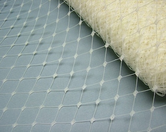 Weekly Promos -- 2 Yards 12 inches wide IVORY English Merry Widow Veiling