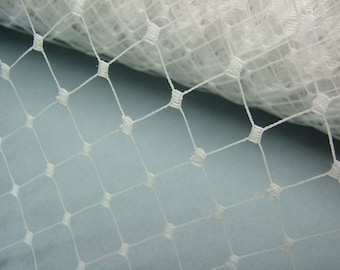 Weekly Promos -- 1 Yard 12 inches wide WHITE English Merry Widow Veiling