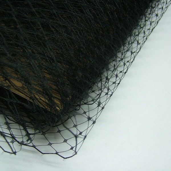 1 Yard 18 inches wide BLACK Birdcage Russian/French Veiling