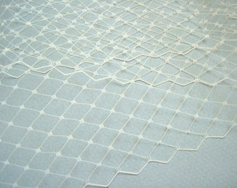 1 Yard 9 inches wide IVORY Birdcage Russian/French Veiling -- USA with Delivery Confirmation