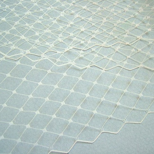 1 Yard 9 inches wide IVORY Birdcage Russian/French Veiling -- USA with Delivery Confirmation