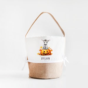 Halloween Basket, Candy Basket, Candy Basket For Halloween, Halloween Bag, Personalized, Personalized Basket, Basket, Zebra, Pumpkins