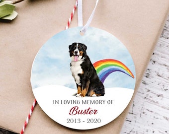 Bernese Mountain Dog Christmas Ornament, Memorial Ornament for Pet, Dog Christmas Ornament, Bernese Mountain Dog, Christmas Ornaments