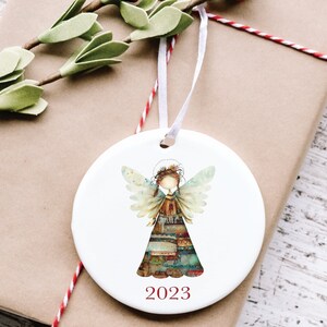 Christmas Ornament, First Christmas Ornament, Angel Christmas Ornament, Angels, Abstract, Watercolor, Boho, Traditional, Christmas