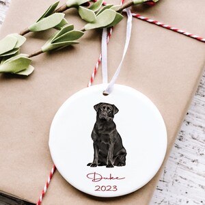 Black Lab Christmas Ornament, Black Labrador, Dog Christmas Ornament, Dog Lovers, Personalized Christmas Ornament, Christmas Ornaments